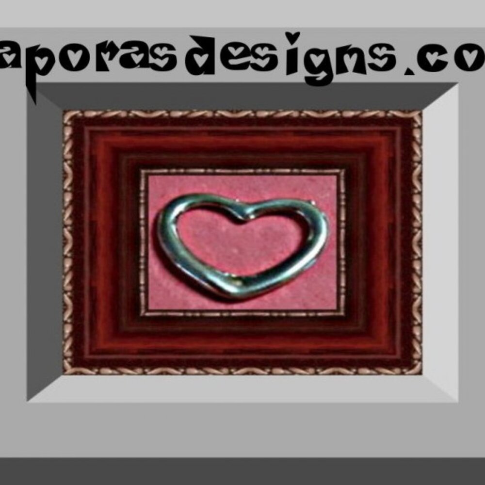 Silver Tone Heart Design Charm For Necklaces, Bracelets & Anklets